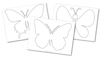 Outline:6f8gxsnezbk= Butterfly Template