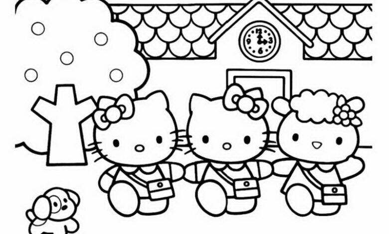 Printable:7qnyucbfek8= Hello Kitty Coloring Pages