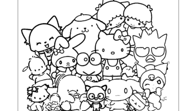 Printable:7qnyucbfek8= Hello Kitty Coloring Page