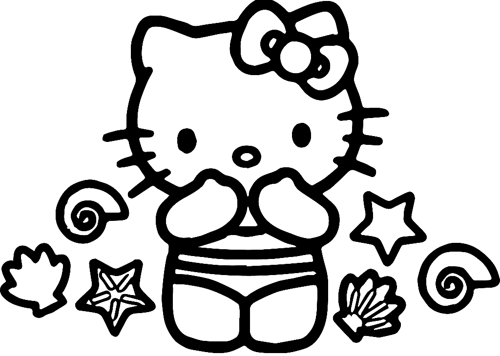 Printable:7qnyucbfek8= Hello Kitty Coloring Page