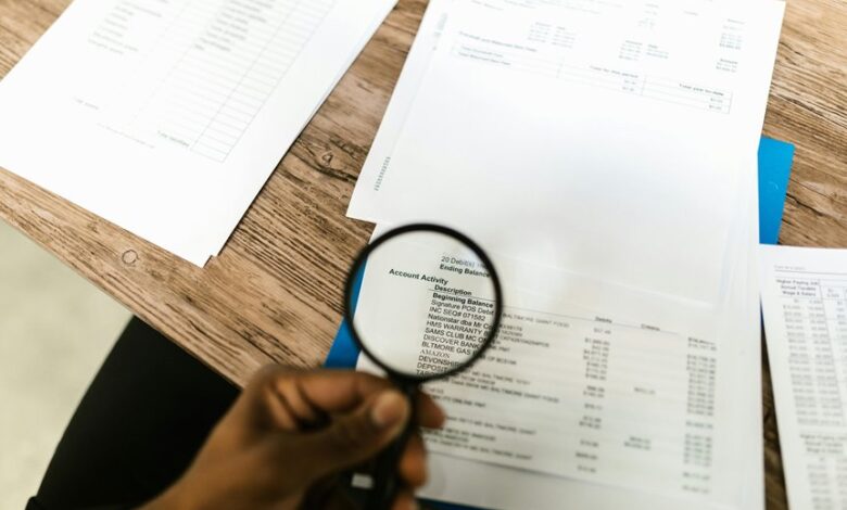 account data review identifiers and numbers